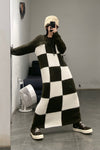 SWAYING/KNIT Checkerboard Dress SW212LS06 Brown/White PS40